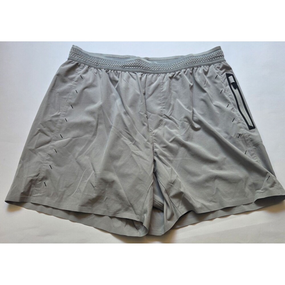 Ten Thousand Session Short Med 5" Lined Gray Training Gym Running Shorts Defect